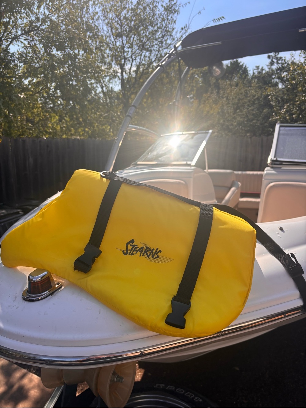Yellow large stearns dog Life Jacket